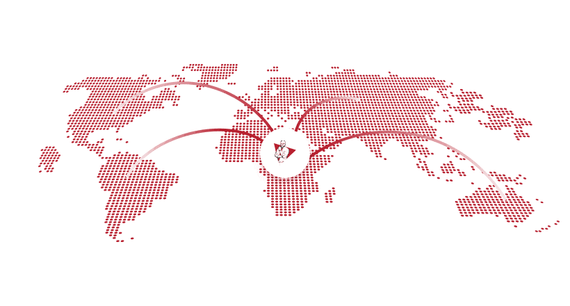 Carte du monde illustrant la portée internationale de La Méthode Sabin
