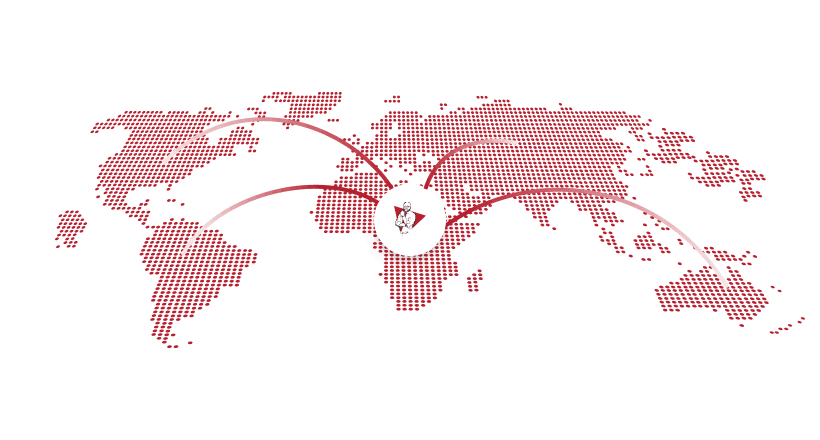 Carte du monde illustrant la portée internationale de LaMethodeSabin
